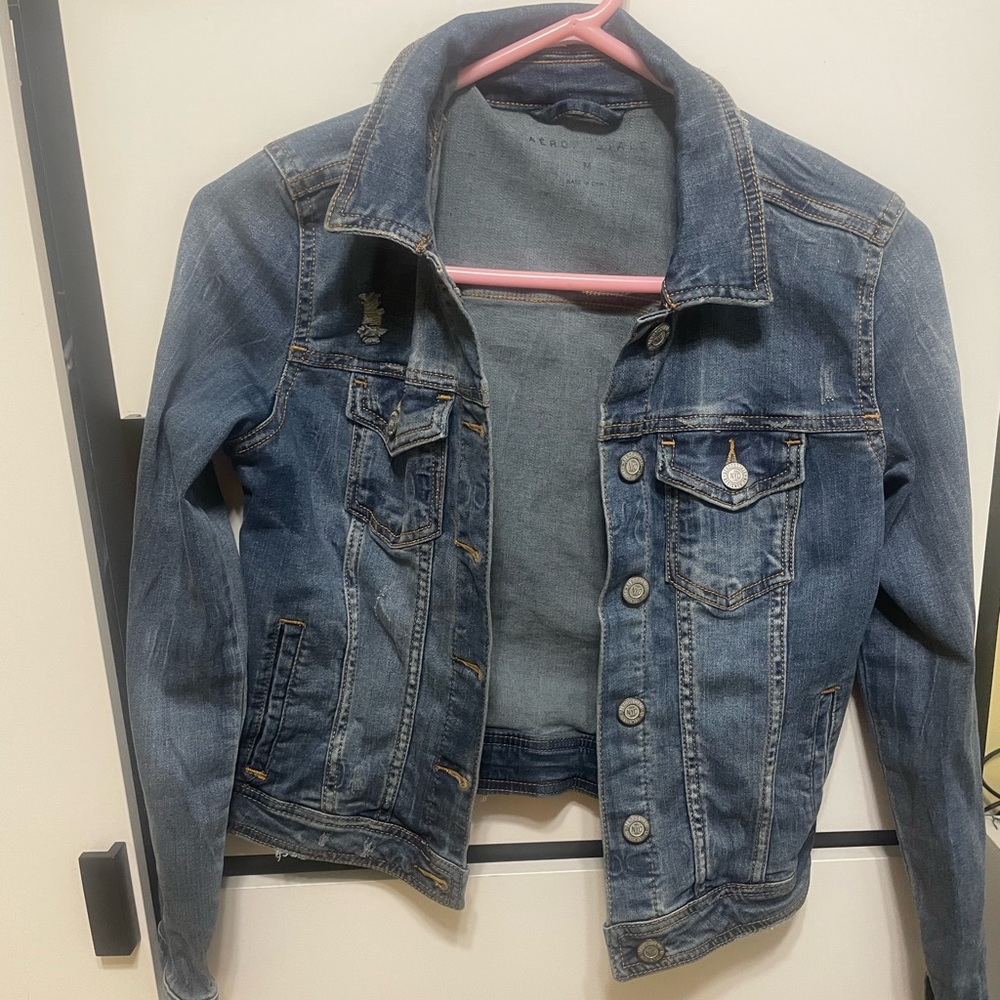 Cropped Dark Jean Jacket